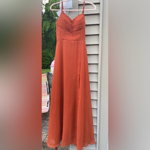 Dresses & Skirts - Burnt orange bridesmaid or prom dress